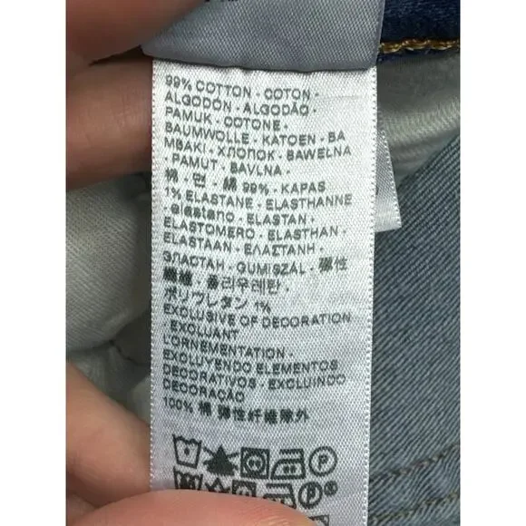 Levi's 501 Men's Straight Leg Button Fly Blue Denim Jeans - Size 36x32 (36x31.5) - Picture 5 of 7